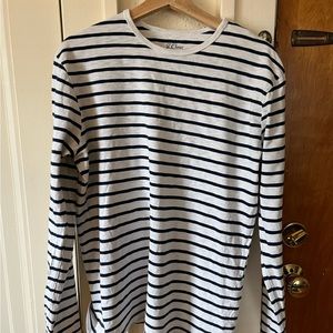 ⚡️ 3 for $45 ⚡️ J. Crew White/Blue Striped Long-Sleeve T-Shirt
